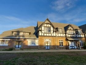 Taken at front of building