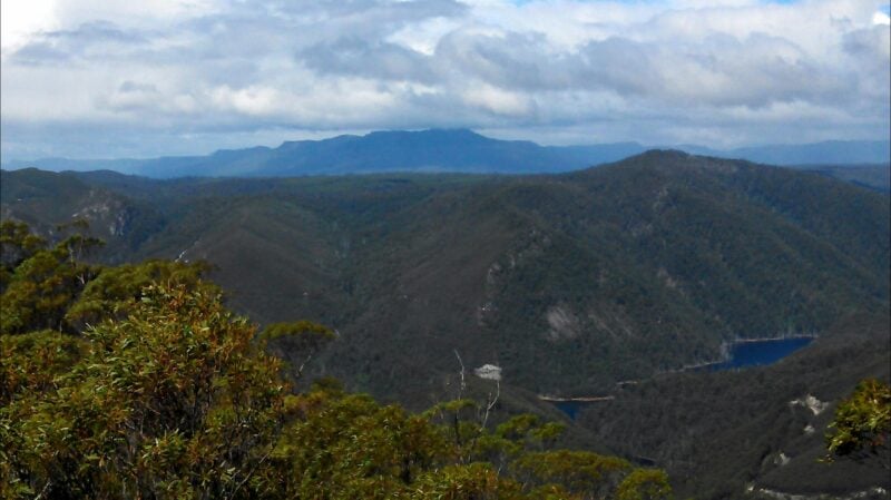 A view over the Central Plateau from Bell Mtn