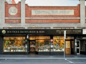 Heritage triple shopfront located in Liverpool Street Hobart part of the Hanging Garden Precinct