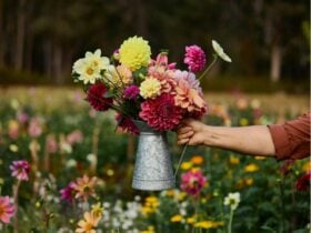 Flower Pitcher at Earthenry Flower Farm