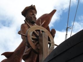 Sea Captain and Dolphin