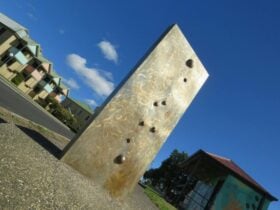 The panel is situated near the York Cove pontoon