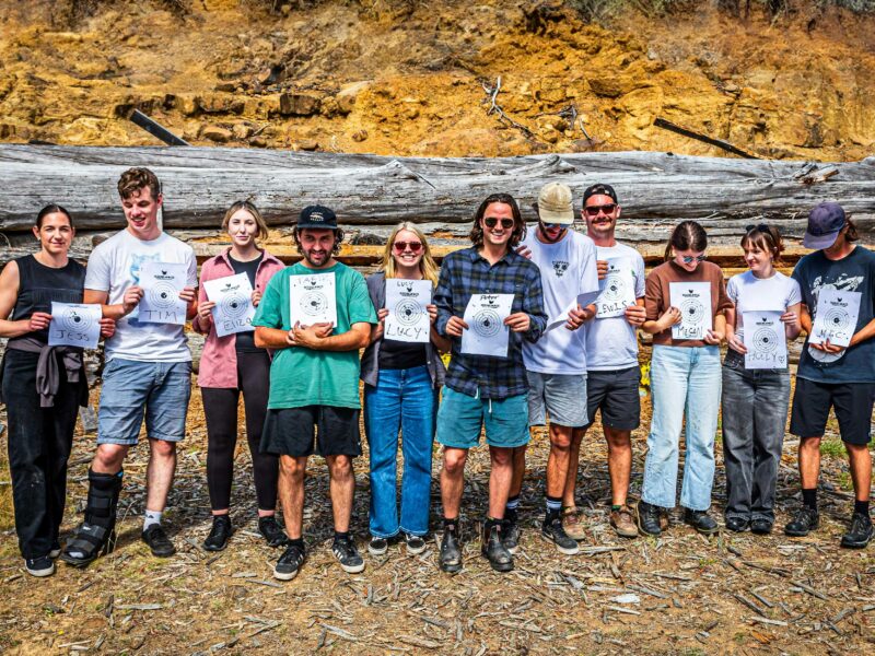 Redbanks Group Posing with their .22 Calibre RifleScores