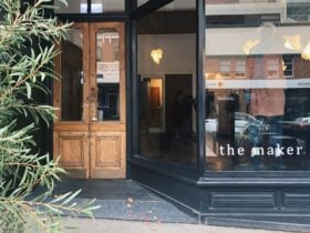 The front door of the maker, Elizabeth Street, Hobart
