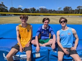 Group of young men at the athletes in Canberra at the 2024 Australian Transplant Games.