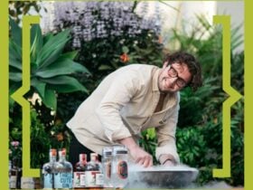 Jack Lark making cocktails