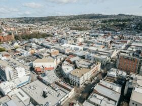 Aerial photo of Launceston CBD