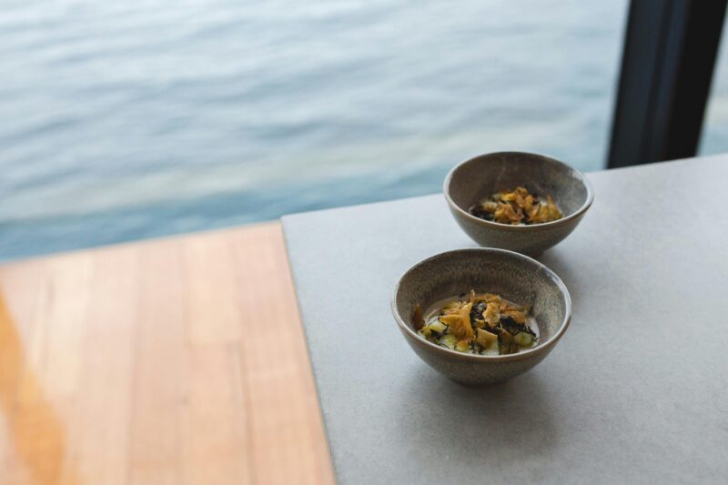 Snacks overlooking Sullivans Cove