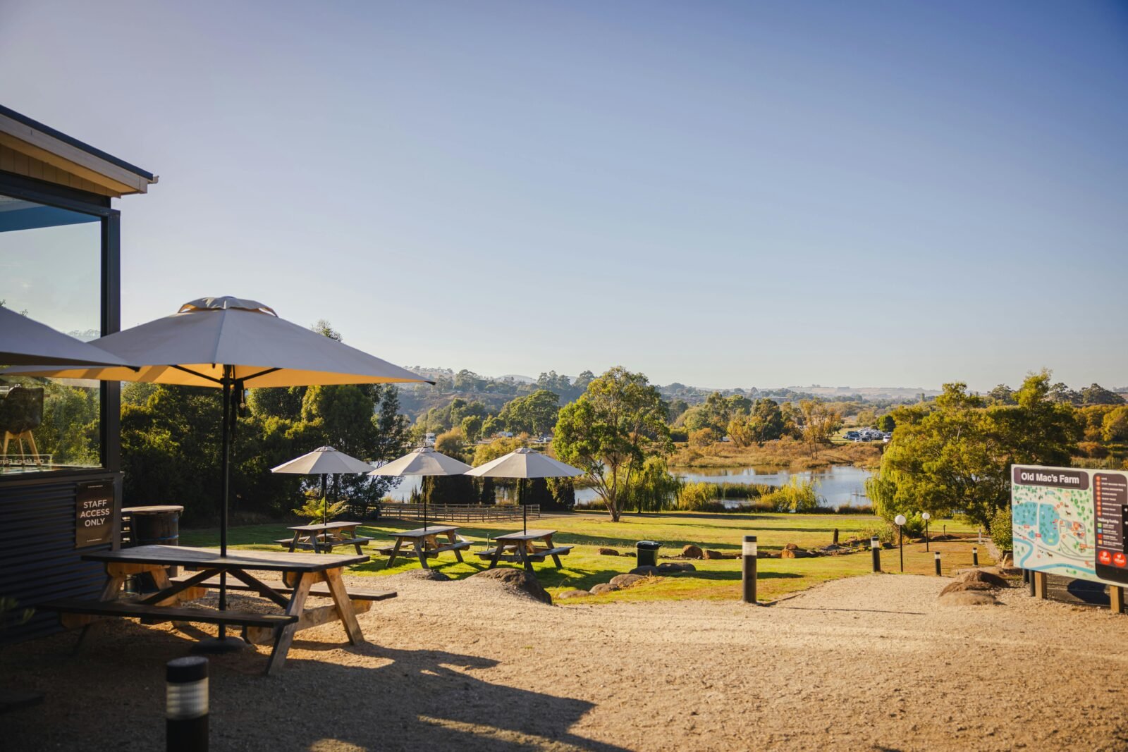 View from beside the restaurant at Apricus
