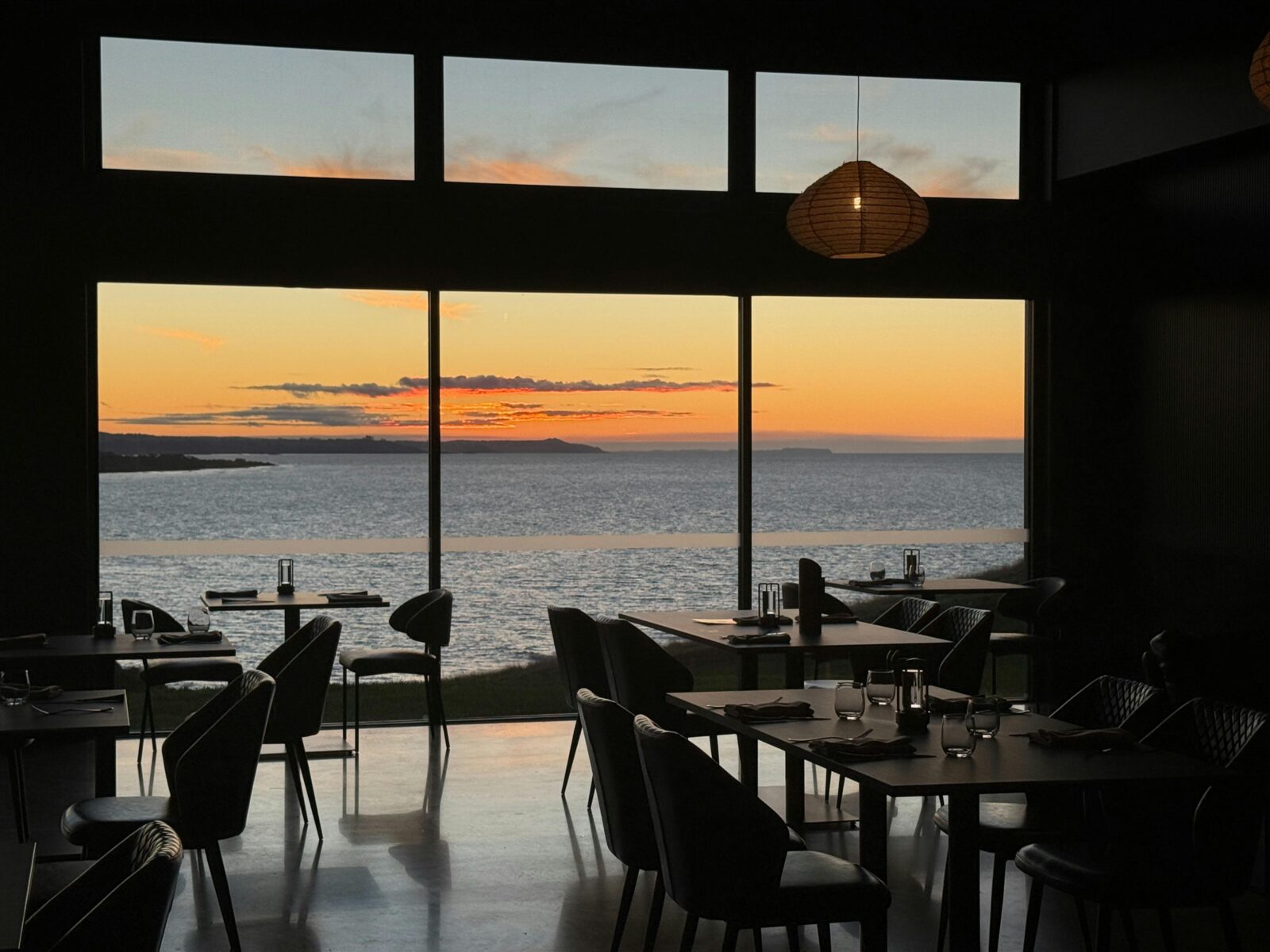 Basalt Restaurant internal at Sunset