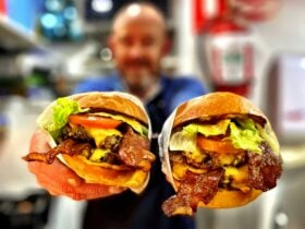 Billy with some Billys Burgers