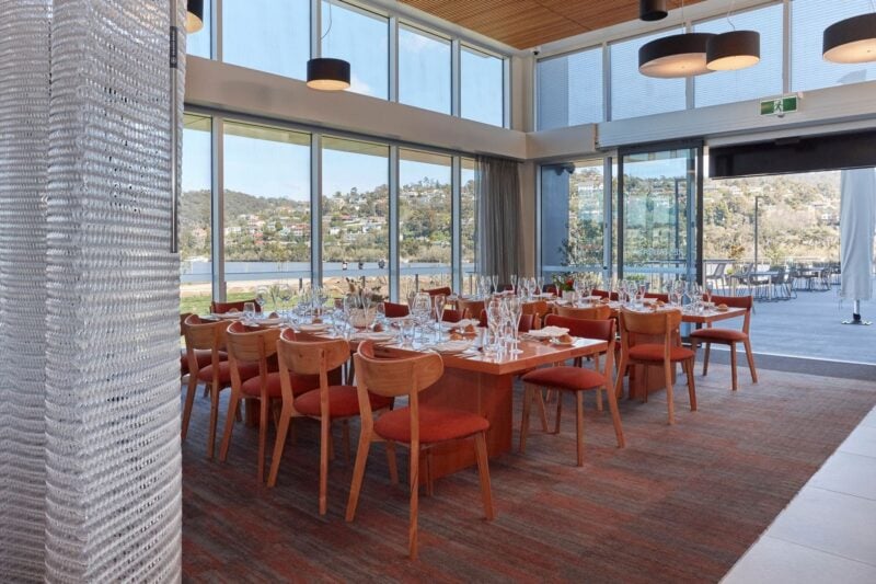 Restaurant dining room tables and chairs large windows