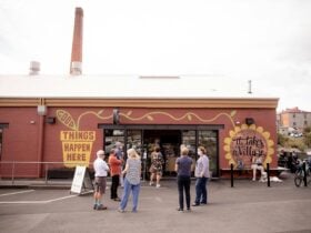 Group of people standing outside Hamlet Cafe
