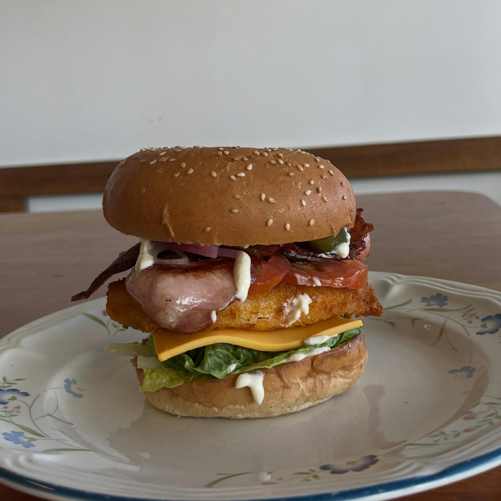 Loaded breakfast burger