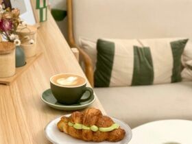 Plain croissants from Sweet Wheat, filled with housemade pandan curd. Available weekends only