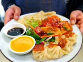Nepalese Chicken Dumpling Platter