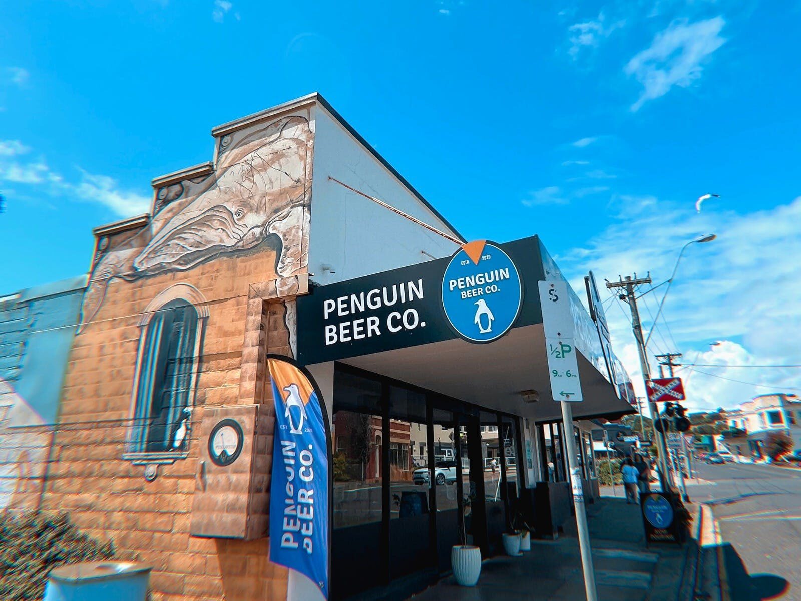 Outside shot of Penguin Beer Co