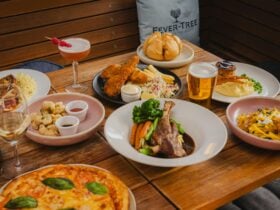 array of food and drink shoreline hotel