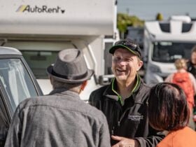 Andrew sending customers on their way.