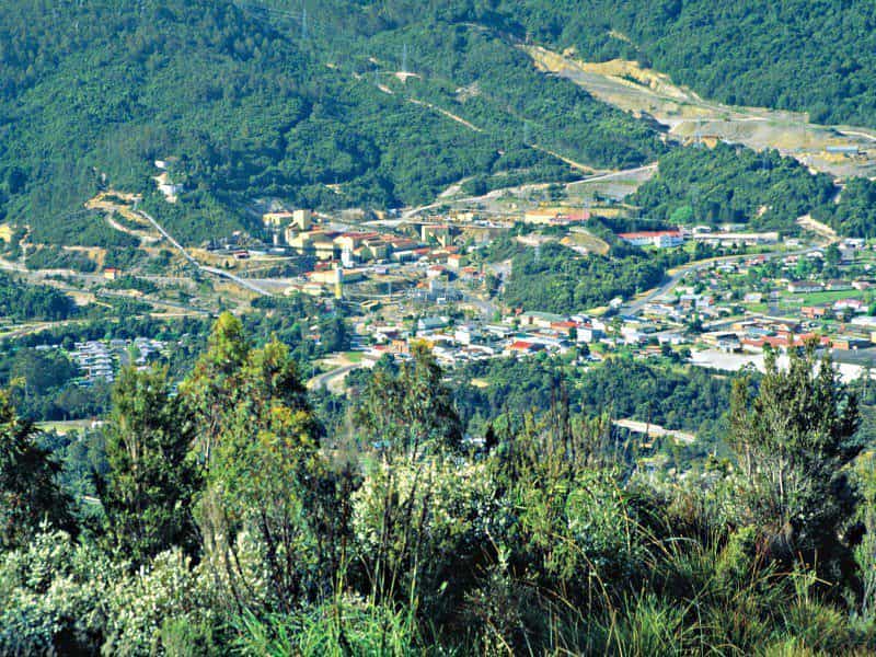 Rosebery - Township from Mt Reid