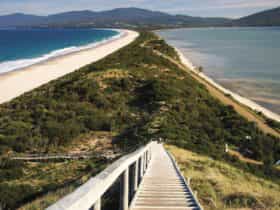 Neck Beach, Adventure Bay (left), Simpsons Bay (right)