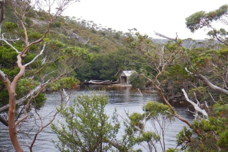 View of Dove Lake from the track near Ronny Creek