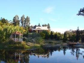 Lake, Gazebo and Gatsby House