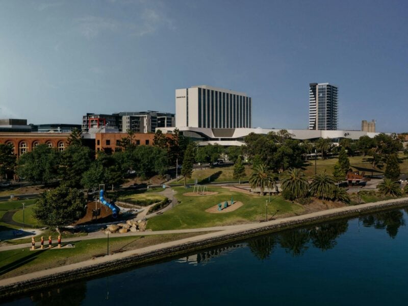 Crowne Plaza Geelong hotel looking over the waterfront