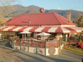High view of the front of the Eskdale Hotel