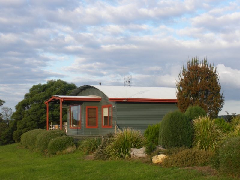 Contemporary cottage nestled in native garden