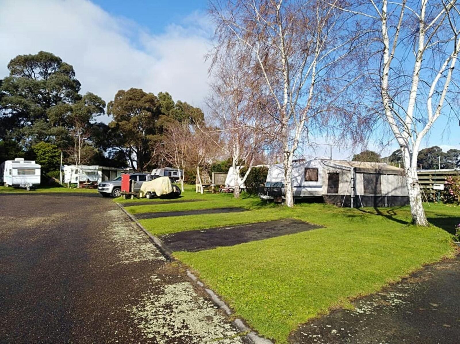 Some sites and onsite cabins