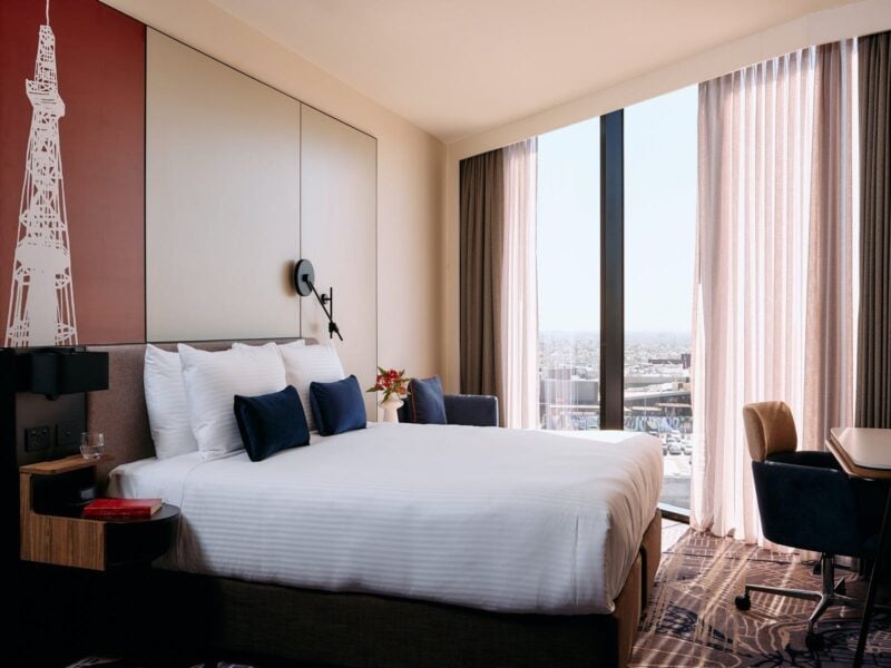 Standard room at Mercure Doncaster Hotel looking over the suburbs