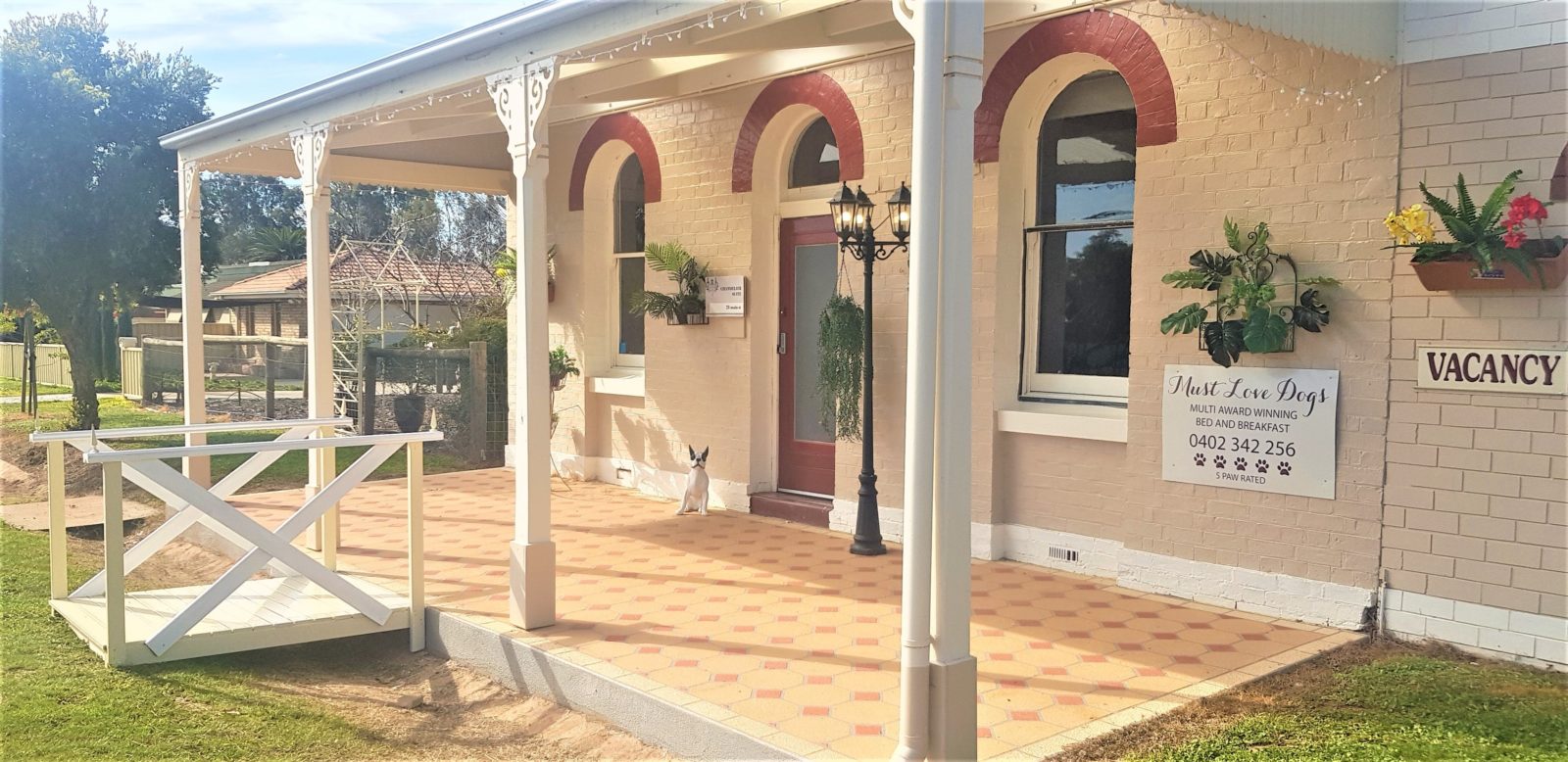 Front of cottage with disabled ramp