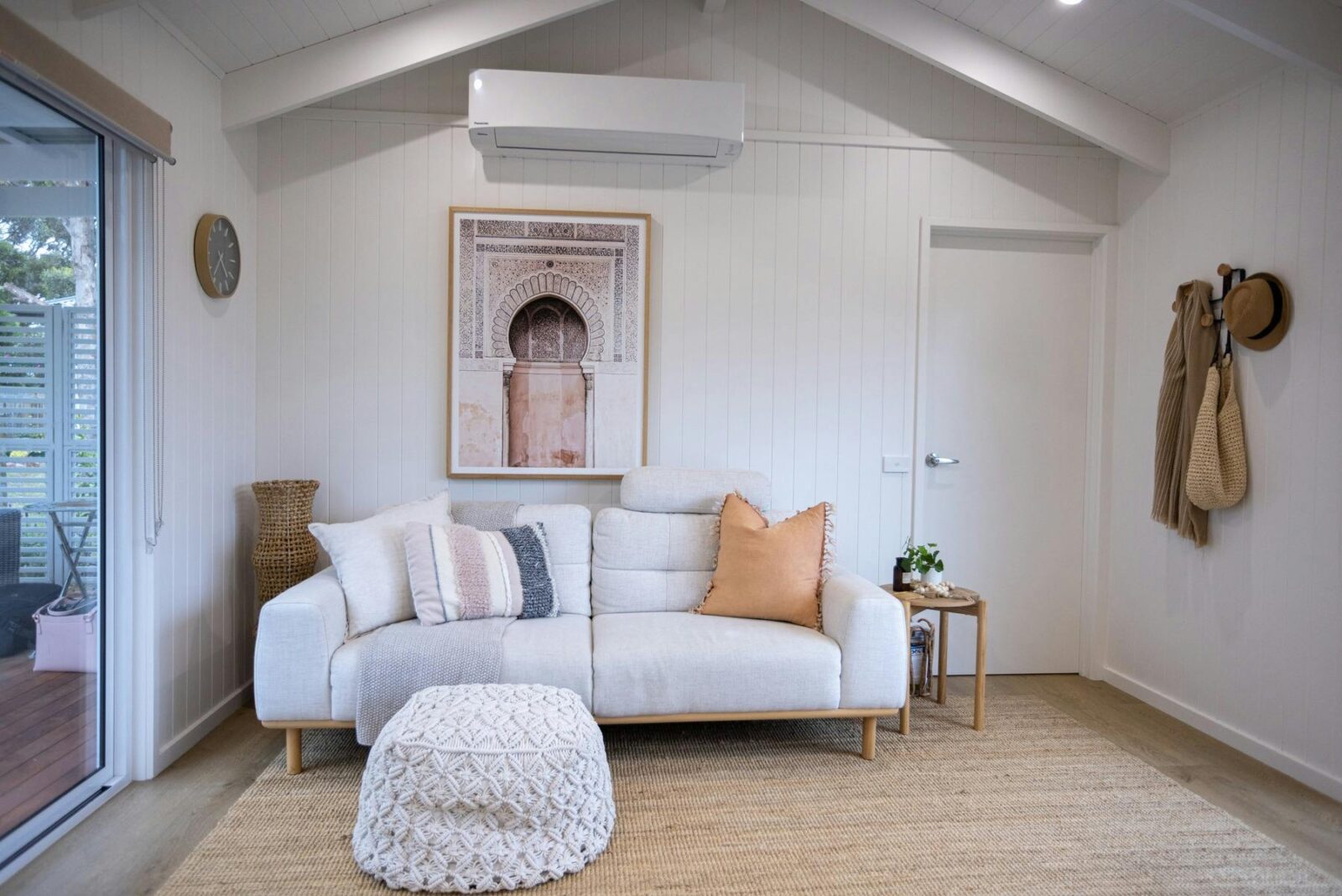 Hampton inspired view of lounge room