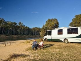 Quicks Beach campground, Murray Valley National Park. Photo: Gavin Hansford/DPIE