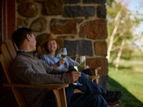 Guests stay in hand built bluestone cottages surrounded by spring-fed dams, bushland and birdsong.