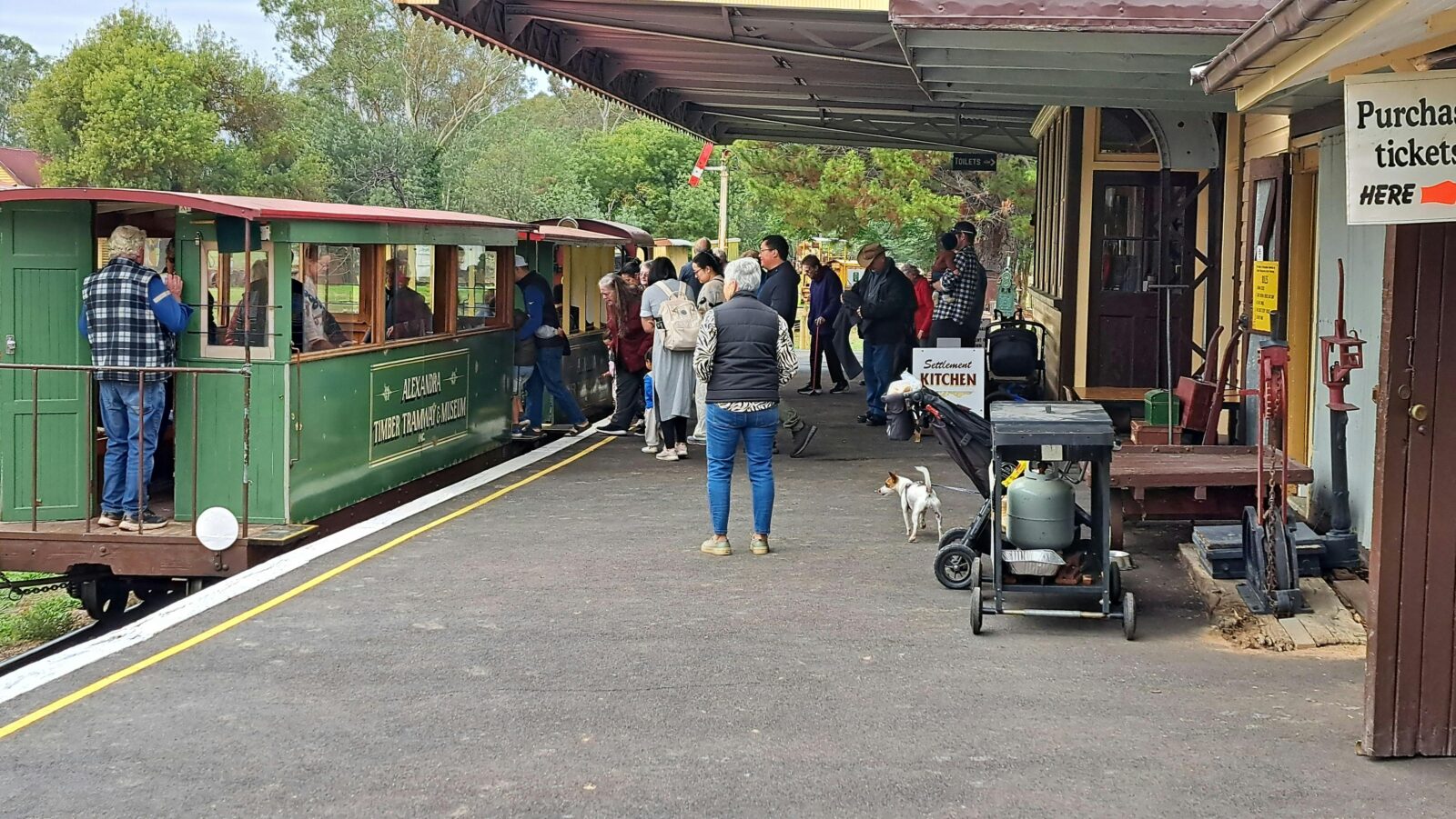 Platform scene on an open day