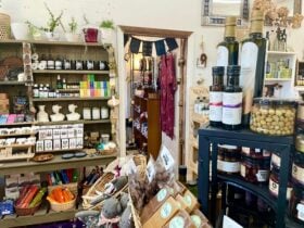 Shop interior where several items are on display