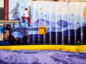 Inflatable climbing wall at Buller Air Zone