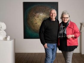 Jeff Gardner and Kareen Anchen in front of Jeff