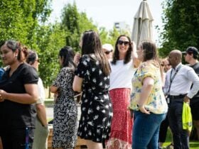 The community enjoying green space at Essendon Fields