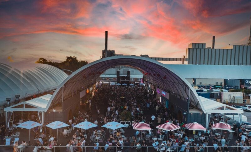 Grazeland deck at sunset