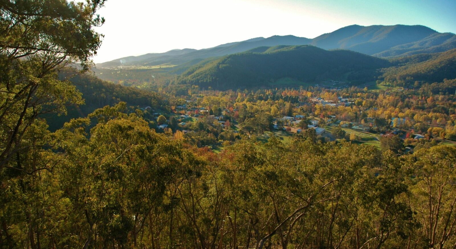View across hills