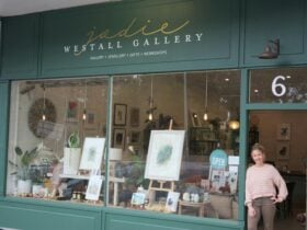 Jodie out the front of the shop