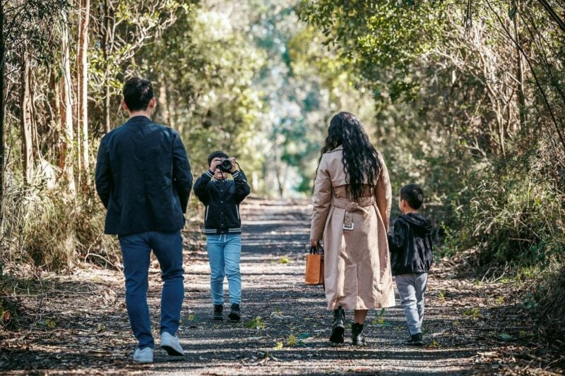 Family at Kinglake Heritage Trail