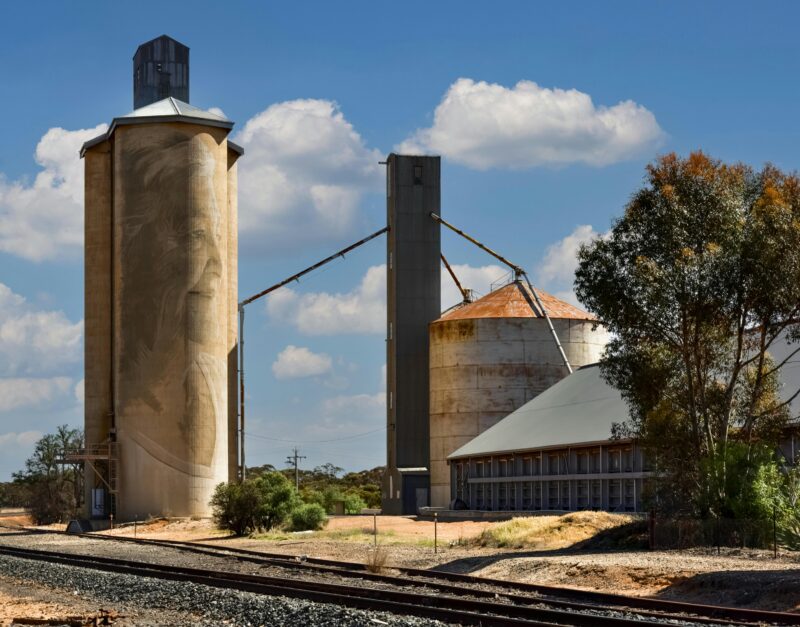 Photo of Silo Art with a woman