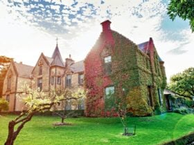 Front of Heritage listed Overnewton Castle
