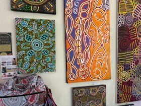 paintings hanging on a wall