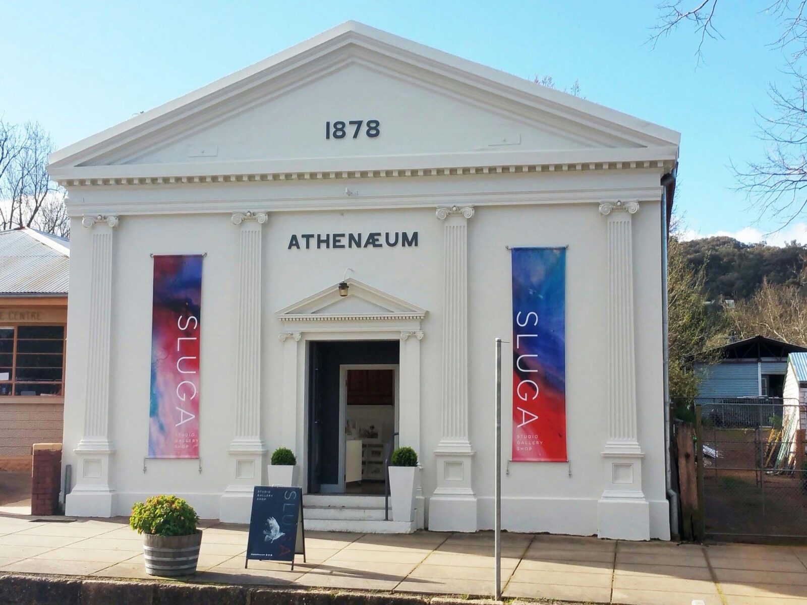 Front of Sluga Gallery situated in the historical athenaeum