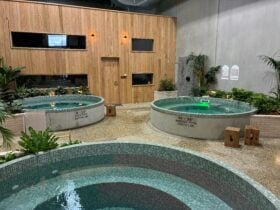 Wet space, cold pool, warm pool and mineral pool